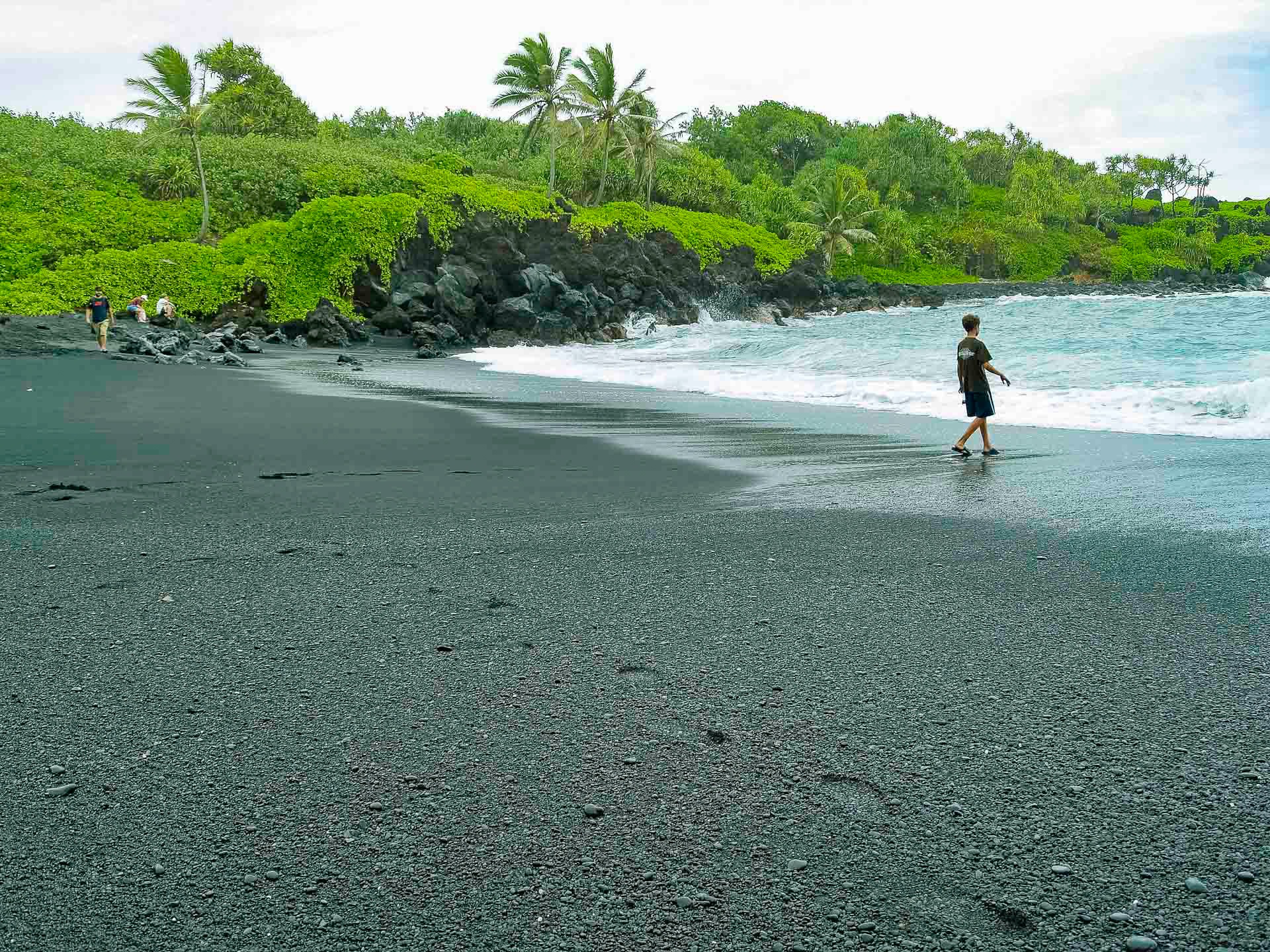 Hana-Black-Sand-Beach-Child-Visitor-Maui