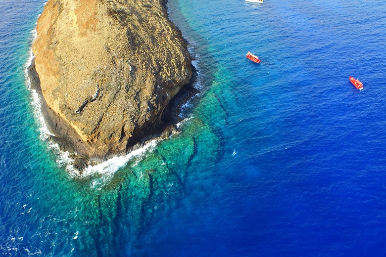 Molokini Reefs End Aerial